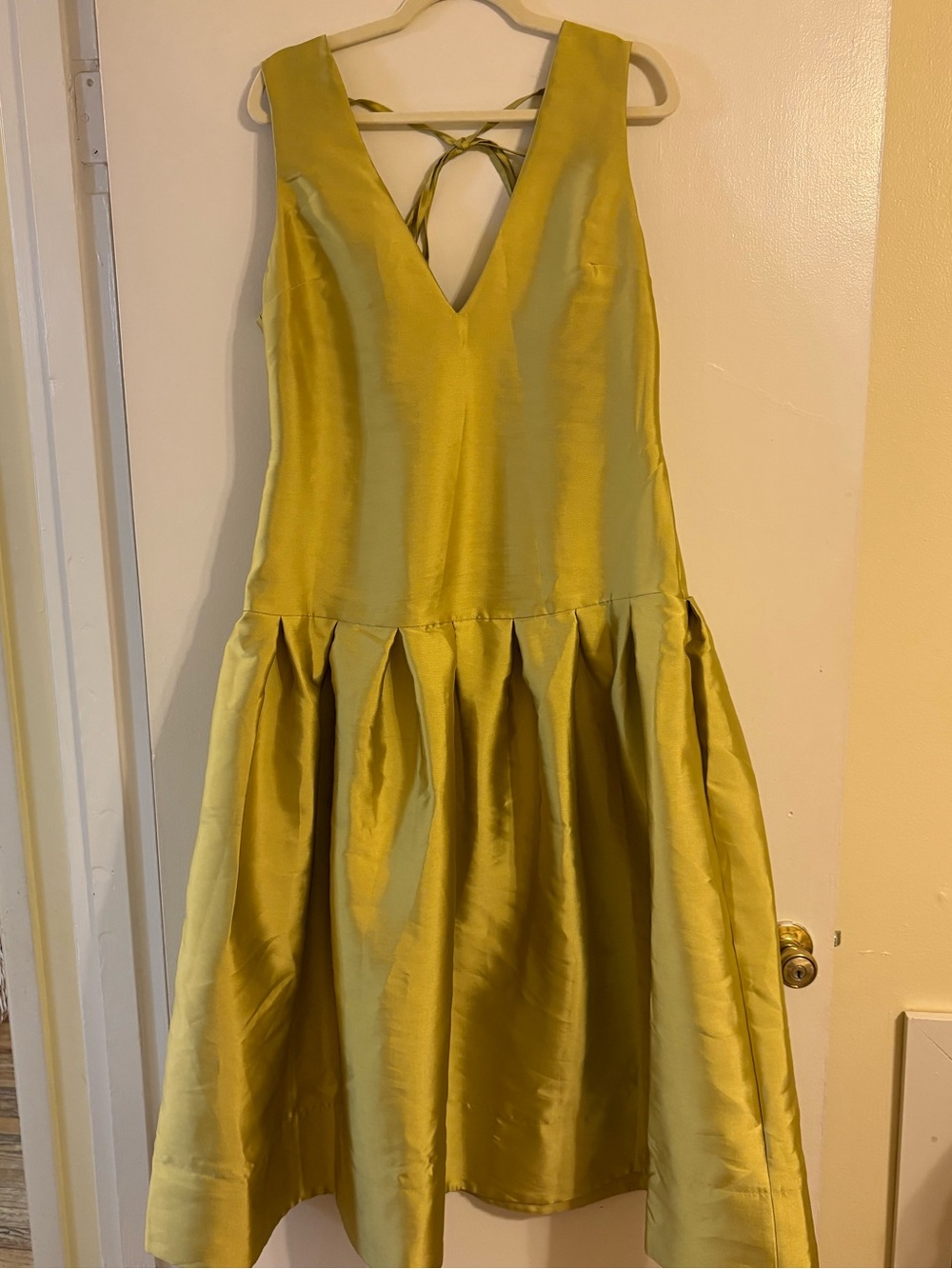 Topshop Structured Drop Waist Satin Dress- ASOS